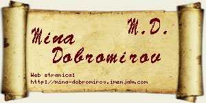 Mina Dobromirov vizit kartica